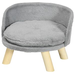 Letto per cani PawHut, divano per cani con cuscini, lettino rialzato per animali domestici, lettino per gatti, grigio