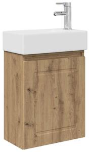 Mobile bagno con rubinetto Rovere Artigianale