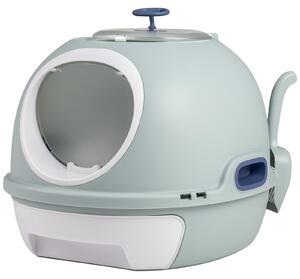 KOMFOTTEU, lettiera chiusa per gatti con paletta, lettiera per gatti con doppia entrata e lucernario, mobile per gatti con cassetto estraibile per una facile pulizia, contenitori per lettiera, dimensioni 54,5x46x39,5 cm