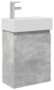 Mobile bagno con rubinetto Grigio Cemento 45,5 x 22,5 x 84 cm