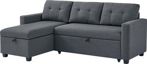 Divano a L Vitalispa Campina Grigio 226 x 163 cm con funzione sonno, Model 49807