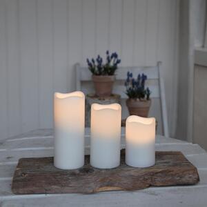 Set di 3 candele LED in plastica Best Season con telecomando e funzione timer, circa 11,5/15/18x 9 cm, batteria, 068-26