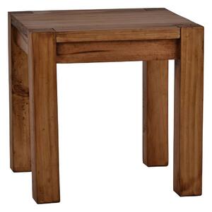 MiaMöbel Tavolino Mexico Mobili 46x46x46 cm Stile rustico Legno massello Pino miele