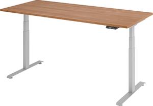 Scrivania elettrica Lite di bümö - Struttura: argento, finitura: noce, dimensioni: 180 x 80 cm