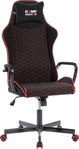 Sedia da gioco - nero - rosso - microfibra - Pelle finta - regolabile in altezza