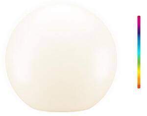 Goobay 80203 Lampada decorativa solare a LED a forma di sfera, 35 cm, taglia XL, RGBW - Lampada solare da esterno con colori RGB e 10 modalità di illuminazione, 25 lm di luce bianca, IP54 per uso esterno
