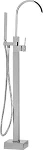 BELIANI Rubinetto per vasca da bagno freestanding in argento e cromo 108 cm Stile moderno