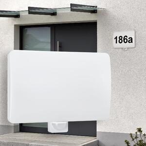 Lampada da esterno a LED per numeri civici "MAXOR", bianca, grado di protezione IP65, con sensore di movimento e sensore di luminosità