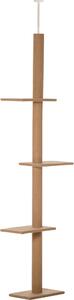 AllMyPets Tiragraffi per Gatti Albero Tiragraffi a 4 Livelli Fissaggio a Soffitto Regolabile 43x27x228-260cm - 296V02BND30