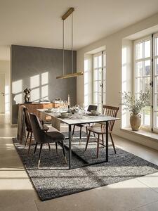 Tavolo da pranzo 180x90x76 cm Tavolo da pranzo in Vetroceramica e vetro Bianco effetto marmo, Tavolo da cucina grande, Tavolo rettangolare in vetro, Tavolo da pranzo con gambe in metallo