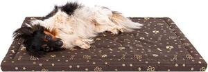 Materasso impermeabile per cani 60x70 MARRONE con motivo, imbottitura in schiuma da 5 cm