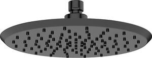 AquaCraft 100 soffione rotondo 225 mm nero opaco | doccia a pioggia in plastica ABS | soffione 9 l/min a risparmio idrico | soffione con ugelli anticalcare | montaggio a parete o a soffitto | accessori doccia moderni