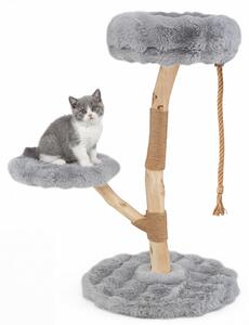 KOMFOTTEU Birnbaum: Albero per gatti multistrato, con tiragraffi, comodo spazio per sedersi, corda sospesa e piattaforma per saltare. Centro giochi per gatti domestici e cuccioli