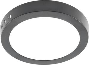 Lampada da soffitto a LED 19w a vista Pannelli da soffitto Lampada da soffitto nera rotonda | Ø22,4 cm | Bianco caldo | 1520 lumen