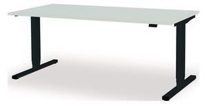 Scrivania levero H650-1250xL1800xD800mm grigio antracite/grigio chiaro elettr.MAUSER