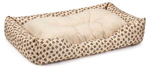 Lettino per cani BedDog MIMI Divano per cani in Cordura, cuscino in microfibra scamosciata, MELANGE-DOG (beige/motivo), (XL) circa 100x85x23cm