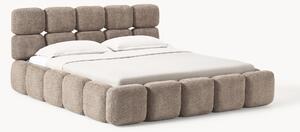 Letto imbottito in teddy bouclé con spazio contenitore aggiuntivo Tayla