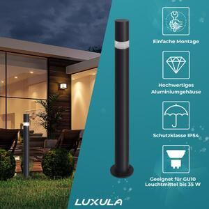 LUXULA Lampada da parete a LED, 10 W, nera, grado di protezione IP44