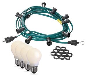 Catena luminosa per feste 5m - catena luminosa per esterni verde - Germany - 5 luci LED opali a goccia