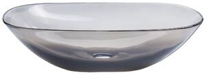 BELIANI Lavabo da appoggio nero trasparente solid surface 54 x 36 cm bagno moderno