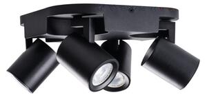 Lampada da soffitto Kanlux Laurin, 4x GU10, dimmerabile, alluminio, nero, 35W, IP20