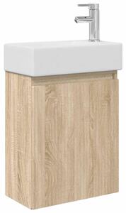 Mobile bagno con rubinetto Rovere Sonoma 45,5 x 22,5 x 84 cm