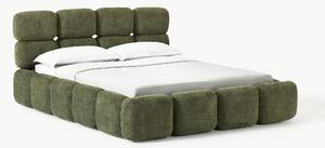 Letto imbottito in teddy bouclé con spazio contenitore aggiuntivo Tayla