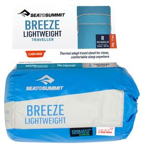 Breeze - Fodera leggera rettangolare con tasca per cuscino, 198 cm, blu - Colore: blu cenere