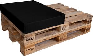 TexDeko Cuscino a forma di mezza paletta 60x80x12 cm Cuscino da salotto Imbottitura idrorepellente (nero)