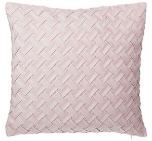 Set di 2 cuscini decorativi rosa finta pelle scamosciata trama reticolare 45 x 45 cm Moderno Glamour Decor accessori Beliani