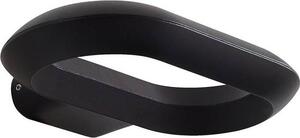Lucande LED applique da esterno LOOP, nero, IP44, metallo