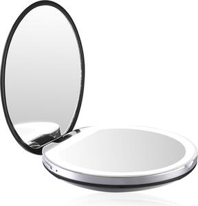AILORIA MAQUILLAGE - Specchio tascabile con illuminazione LED dimmerabile (USB) NERO