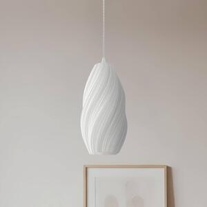 Lindby lampada a sospensione Nuvia, Ø 15,5 cm, bianco, stampa 3D