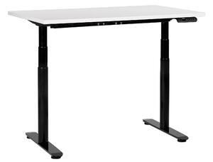 BELIANI Scrivania regolabile in altezza piano bianco struttura in acciaio nero 120 x 72 cm regolazione elettrica in altezza ufficio moderno