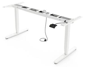 Telaio regolabile in altezza per scrivania Yaasa Frame Pro, bianco – 140 - 200 cm – 9 funzioni di memoria, display dell'altezza, sensore di collisione, capacità di carico 140 kg