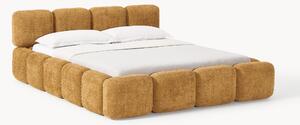 Letto imbottito in teddy-bouclé con spazio contenitore aggiuntivo Tayla