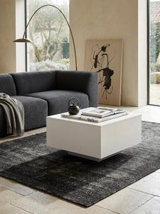 Tavolino WL5.832 Legno 60 x 60 x 35,5 cm Pannello truciolare, Tavolino da salotto Coffee Table Modern, Tavolino quadrato bianco, Tavolino da salotto di design, Tavolino da salotto bianco