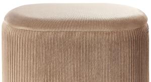 Pouf in velluto grigio chiaro con contenitore RICHLAND 