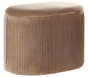 Pouf in velluto grigio chiaro con contenitore RICHLAND 