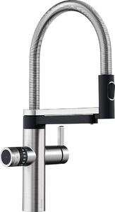 Rubinetto da cucina con gorgogliatore Rubinetto da cucina con funzione di filtro Blanco Evol-S Pro acciaio inox opaco 526255