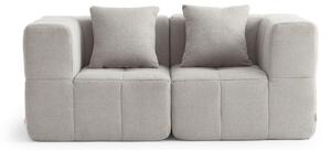 MILYSOFA SOFABULOUS Divano modulare, linea dritta, 2 posti, raffinato tessuto bouclé, beige pietra