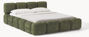 Letto imbottito in teddy-bouclé con spazio contenitore aggiuntivo Tayla