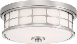 Lampada a soffitto Elstead Guardian, attacco E27, 2 luci, finitura nichel spazzolato
