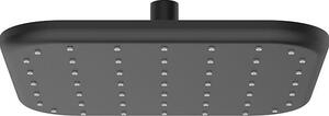 AquaCraft 100 soffione angolare 250x250 mm nero opaco | doccia a pioggia in plastica ABS | soffione 12 l/min | ugelli anticalcare | montaggio a parete o a soffitto | accessori doccia moderni