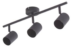 Faretto da soffitto Lindby Jorell, nero, 51 cm, 3 ganci, GU10