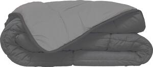 HUDSON Piumino leggero in microfibra 200 g/m² 240 x 260 cm Acciaio e Argento