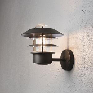 Applique Konstsmide Modena in alluminio laccato nero con vetro trasparente