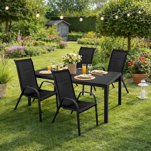 Set da giardino Set di sedute 5 pezzi 180x90cm Alluminio / Non-Legno