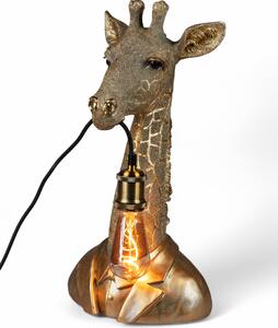Lampada da tavolo decorativa Busto di giraffa con abito H. 50 cm oro antico Formano