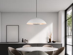 Lampada a sospensione VARYA con paralume grigio chiaro, illuminazione indiretta per tavolo da pranzo Ø 50 cm